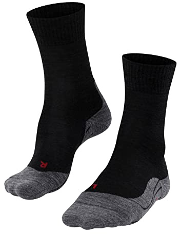 FALKE uomo TK5 calzini da escursionismo traspiranti asciugatura rapida termoregolanti antiodore lana filo funzionale imbottitura leggera anti-vesciche calze da trekking lunghe sottili 1 paio | leggero e confortevole per le escursioni occasionali