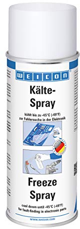 WEICON Kälte-Spray, farblos, 400 ml | Kältespray, Vereisungsspray, Fehlersuche in Elektronik, schnelle Abkühlung