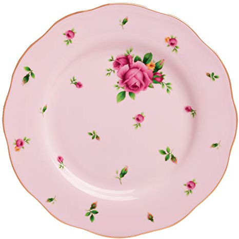 Royal Albert NCRPNK25811 Modern Vintage Side Plate 20cm, Country Roses Pink, Bone China