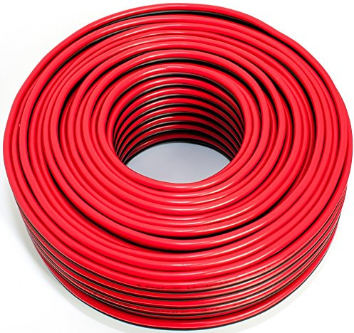 Cavo per altoparlante, 2 x 4,00 mm², 50 m, colore: Rosso