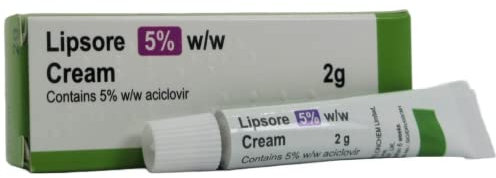 5 x Cold Sore Treatment - 2g Cream - 5% w/w (5 x Lipsore Cream)