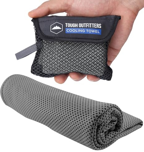 Tough Outdoors Asciugamano Palestra Uomo Donna - Telo Palestra Refrigerante - Asciugamani per Mare Pilates Gym - Tessuto Traspirante per Yoga e Sport - Ideale in Estate