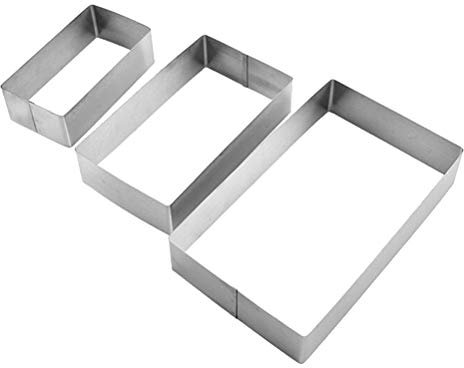 Cabilock 3stücke Teiliges Mousse- Set Rechteckige Tiramisu-backform Vielseitiges Backwerkzeug Für Kuchen Desserts Und Käse Für -bäckerei