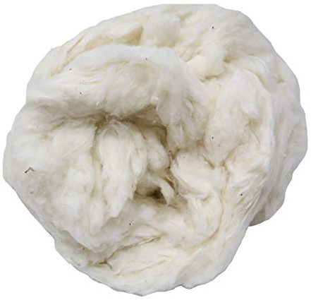 Bio Rohbaumwolle, Batting Faser, Naturweiß, für Füllung (Rohbaumwolle, 0,9 kg)