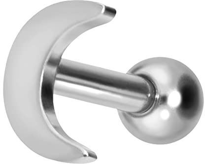 PIERCINGLINE Titan Ohrpiercing |Mond | Piercing Schmuck Ohr Stecker Helix | Farbauswahl