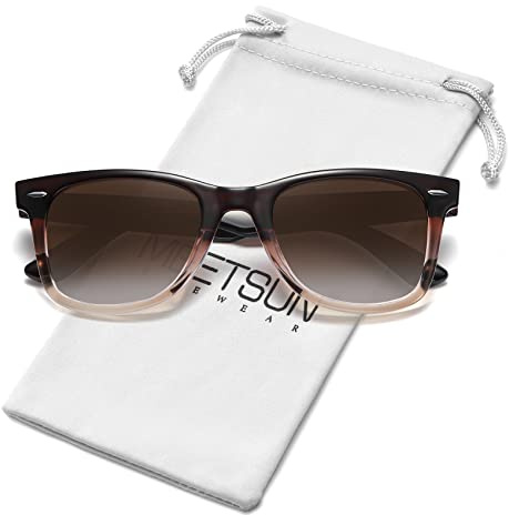 MEETSUN Polarized Sunglasses for Women, Classic Retro Square UV400