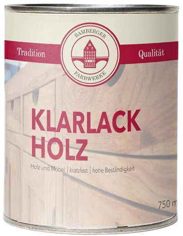 Bamberger Farbwerke Klarlack für Holz & Möbel farblos seidenmatt 2,5L | Seidenmatter Holzlack und Möbellack für Holz, Möbel und Türen – versiegelt, schützt vor Kratzern und Feuchtigkeit