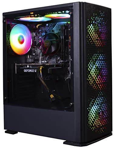 Veno Scorp Gaming PC Desktop Computer: I7-3770 3.4GHz,GTX 1660 Super 6GB GPU,16GB DDR3 RAM,256GB NVME M.2 SSD,1TB HDD,500W PSU,Vortex 6 ARGB CASE,600Mbps WiFi,Windows 10