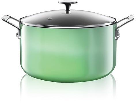 Granitestone Dutch Oven, 6.5 Quart Ultra Nonstick Enameled Lightweight Aluminum Dutch Oven Pot with Lid, Round 6.5 Qt. Stock Pot, Dishwasher and Oven Safe