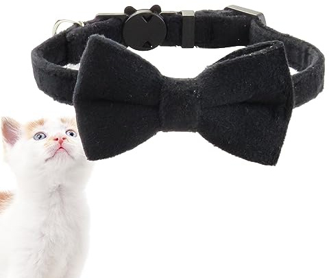 Fulenyi Fliege Hundehalsband - Bequemes verstellbares Katzenhalsband mit Schleife | Haustierbedarf für Outdoor-Aktivitäten für Fotografie, Hochzeit, Zuhause, Spazierengehen, Reisen