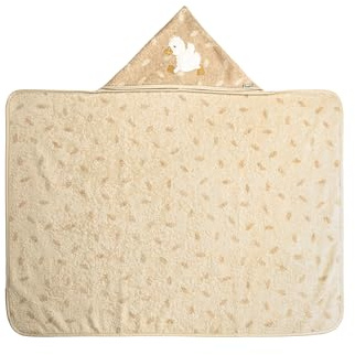 Sterntaler Kapuzen Badetuch aus Jaquard Frottee 100 x 70 cm mit Applikation Ente Edda Lou,