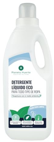 PLANETA HUERTO | Detergente Líquido Ecológico con Aroma Natural a Ropa Limpia 1.5L – Limpieza Profunda y Sostenible para Todo Tipo de Ropa, Biodegradable y Eficaz en Agua Fría