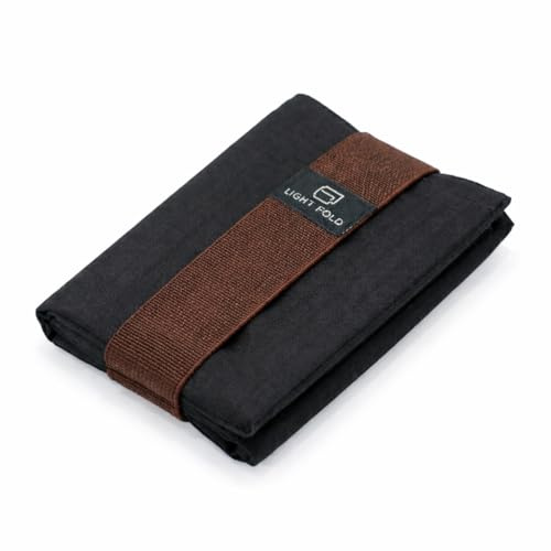 LIGHT FOLD Slim Wallet Herren Minimalistische Vordertasche mit RFID-Schutz | Ultra-dünn Leicht Kompakt Mini Kleines Dreifach Stoff Wasserabweisend Elastischem Band Geld und Kartenhalter Reisen Sport EDC