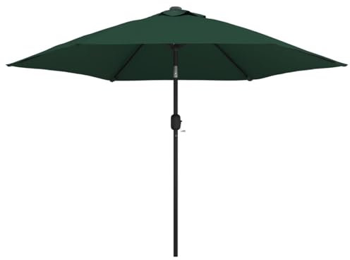Chaduof Sombrilla voladiza con LED, Parasoles Jardin, Sombrillas Jardin, Parasol Terraza, Sombrillas Terraza, Parasol Playa, 3 m verde