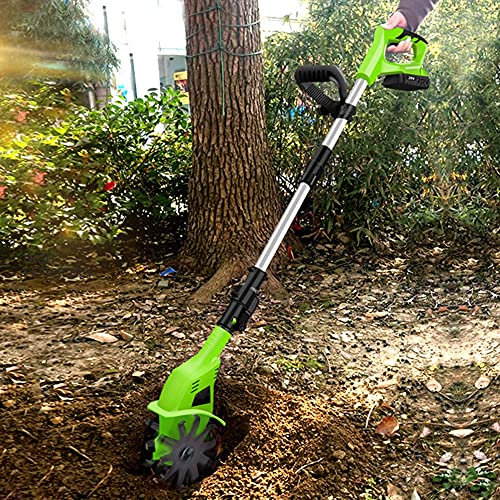 Motobineuse de Jardin, motobineuse électrique sans Fil, motobineuse de Jardin à Batterie 20 V 250 TR/Min, Longueur de poignée réglable, motobineuses électriques pour Creuser, élimi