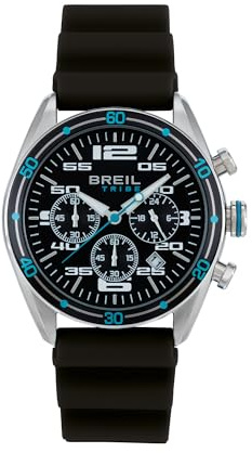 Breil Orologio Uomo, Bracciale in Silicone, Cassa 43 cm | Collezione SCORE, Movimento Quarzo Analogico, Resistente all'acqua 50 metri, Idee regalo Uomo