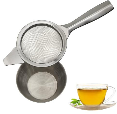 Tea Strainer Fine Mesh,Tea Sieve,Stainless Steel Tea Strainer,Tea Strainers Kitchen Colander Sieve with Handle,Sifting Dry Ingredients,for Juice Egg Tea Coffee Flour Filter