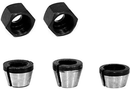 RCBCPLGLNK Adaptador de portabrocas de 5 uds., máquina cortadora de Grabado, recortador de Mandriles, Broca de enrutador eléctrico, Cortador de fresado de 6mm, 6,35mm y 8mm Claw Chuck