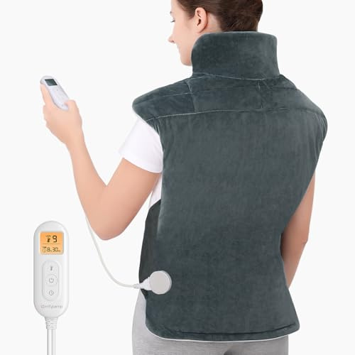 Comfytemp Heizkissen Rücken mit 9 Wärmestufen Schulter Nacken Wärmegürtel | 1,1 kg gewichtetes Rückenwärmer 0,5-9h Abschaltautomatik Nackenwärmer Wärmekissen Geschenke für Mütter, Frauen, Mama, Papa