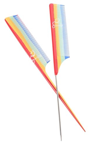 CALLARON 2pezzi Pettini Coda Professionali Per Capelli Pettine Fine Tooth Per Acconciature Sezionatura e Messa in Piega Per Uso Quotidiano e Salone Leggeri e Protettivi Per Tutti i Tipi
