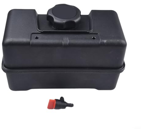 GANCEI Serbatoio del carburante 691993 con valvola di chiusura per cippatrice di legno spazzaneve fresa 4 litri in plastica nera montaggio remoto facile da installare