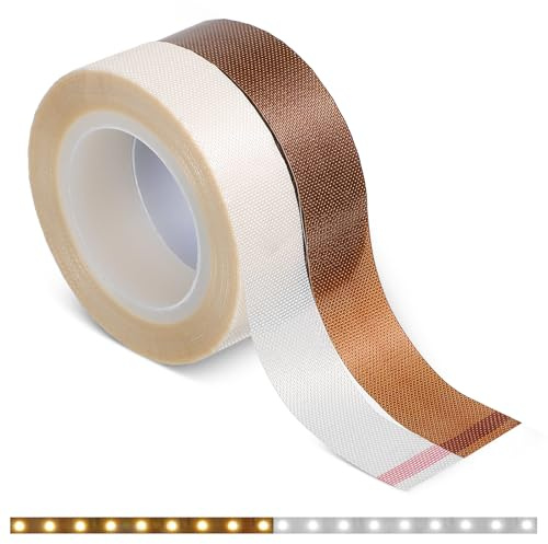 Aysatogc 2 rotoli di nastro opaco per strisce LED, copertura di attenuazione, 100% di blocco della luce, per dispositivi elettronici per strisce LED, TV, retroilluminazione, cucina, camera da letto