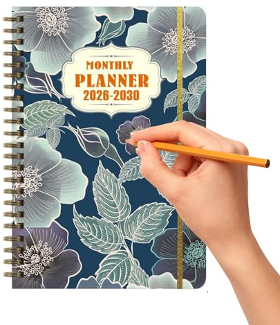 Planner 2026 | Agenda di pianificazione di 5 anni rilegata a, planner mensile 2026-2030, per studenti di scuola, affari, lavoro e pianificazione sulla scrivania