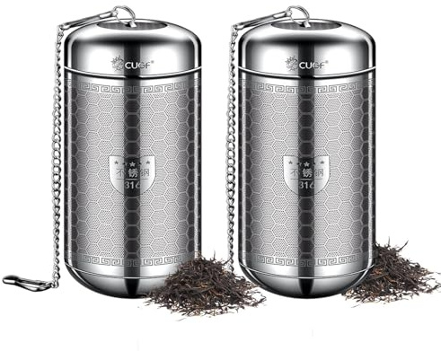 Passoire à thé – Infuseur à thé en acier inoxydable 316, grande capacité filtrée pour le brassage d'herbes et d'épices, tamis à mailles fines | pour les amateurs de cuisine, saveur de brassage de