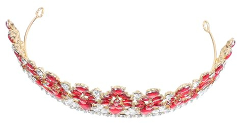 VILLCASE Tiaras de Novia Barroca Vintage Gemas de Imitación Tiara Nupcial para Boda Graduación Fiesta de Cumpleaños Fotografía Material Accesorio Cabello