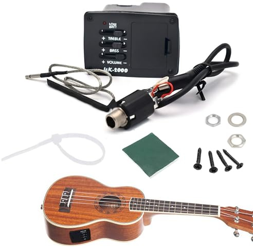 Pickup För Akustisk Gitarr - Ljudstämare För Instrument - Pickup Instrument - Gitarr Ukulele Resa Show Bas Övning Framträdande Studio