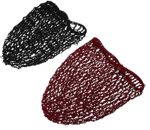 Schlafmütze Netz 2 Stück Polyester Schwarz fürs Schlafen | Stretch Passform, Schützt Frisur und Hält Haare Ordentlich, Geeignet für Nutzer im Bett