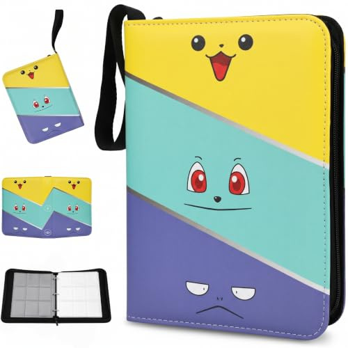 Album de Collection pour Cartes, 900 poches Classeur Carte, Porte Carte | avec Fermeture Éclair, PU Imperméable, Cadeau pour Enfants