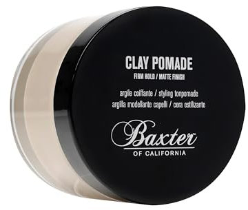 Baxter of California Clay Pomade - Natural Hair Firm Hold - Matte Finish - Styling Clay - All Day Style Protection - 2oz