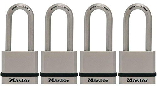 Master Lock M530XQLH Magnum Solid Steel Keyed Alike Padlocks, 1-3/4 in. Wide, 4 Pack Keyed-Alike