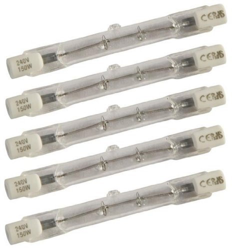 Live-wire-direct 5 x 78mm 240V ECO 120W = 150W HA1 R7S Linear Halogen Lamp Tube Light Bulbs Floodlights