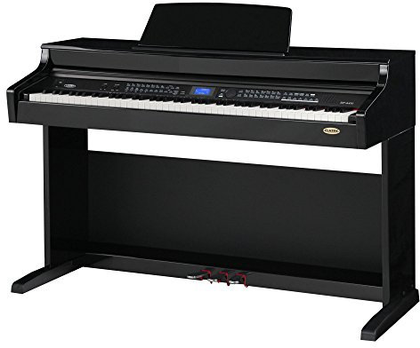 Classic Cantabile DP-A 410 SH E-Piano (Digitalpiano 88 Tasten Hammermechanik, 600 Voices, Kopfhöreranschluss, USB, Begleitautomatik, Aufnahmefunktion, 3 Pedale, Piano für Anfänger) schwarz hochglanz