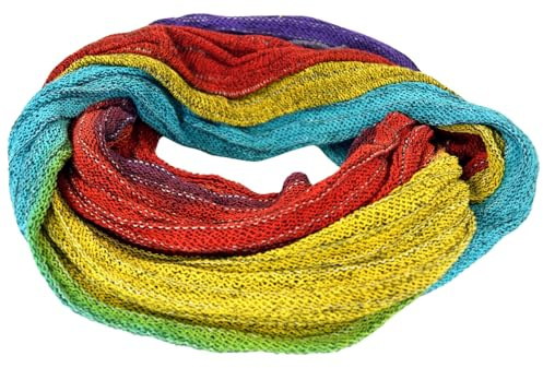 GURU SHOP Weicher Loop Schal, Magic Loopschal, Weste, Baumwolle | Feinstrick, vielseitig tragbar, als Schal, Weste oder Top, Unisex, elastisch