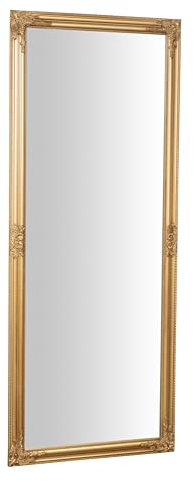 Biscottini Specchio da Parete e Terra 180x4x72 cm - Cornice in Legno per Camera da Letto e Soggiorno - Specchiera Lunga