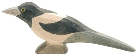 OSTHEIMER 16809 Elster aus Holz Höhe 3,5cm | Tiere in Wald & Flur