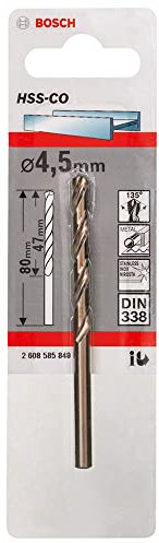 Bosch 2608585849 Punta per Metallo, Nero, 4.5 mm