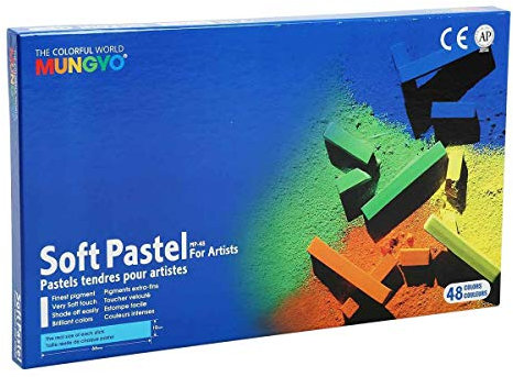 MUNGYO Box mit trockenen Pastellkreiden, sortiert, 48 Stück (1 Stück), Set