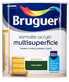 Bruguer Acrylic Multisuperficie Esmalte al agua Satinado Verde Galicia 750 ml