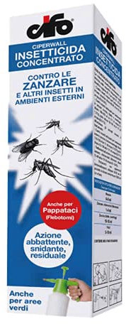 CIFO INSETTICIDA CONCENTRATO CIPERWALL ZANZARE, MOSCHE, TAFANI, ZECCHE....