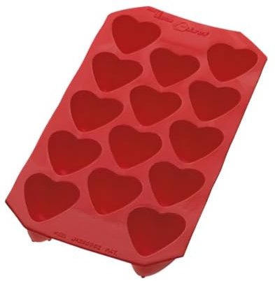 Lekue – Vassoio per cubetti di Ghiaccio, Colore: Rosso