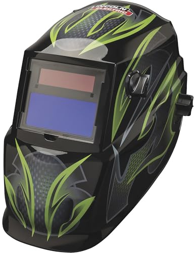 Lincoln Electric Auto-Darkening Welding Helmet with Variable Shade Lens No. 9-13 (1.73 x 3.82 in. Viewing Area), Galaxis Design K4438-1