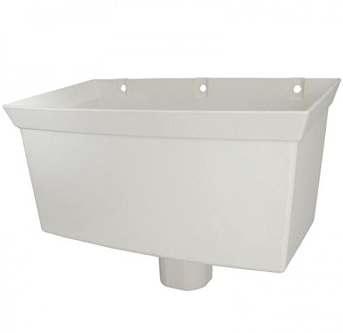FLOPLAST 68mm Round Universal Gutter Hopper- White - Pack of 2