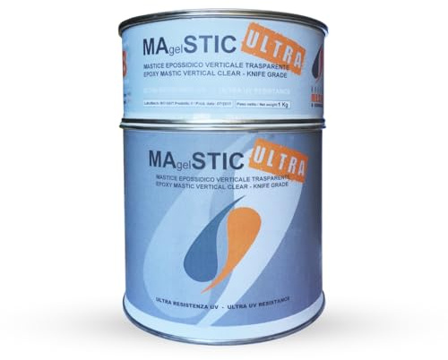 Resin Pro Vertikaler semi transparenter Zweikomponenten-Epoxidkitt zum Verkleben und Verfugen von Marmor, Grantit, Holz, Kacheln