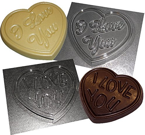 2 Heart Chocolate Moulds I Love You