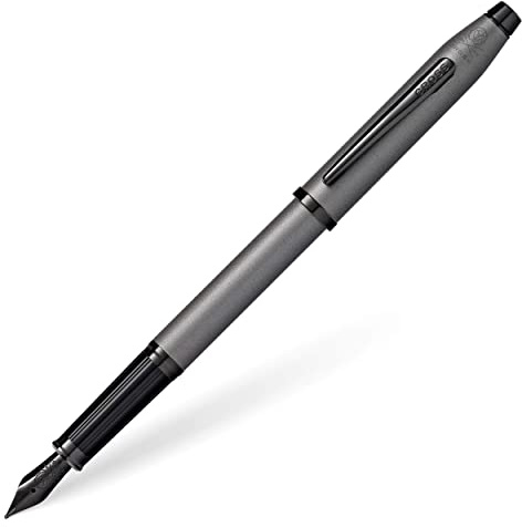 Cross Century II Füllfederhalter (F-Feder, Schreibfarbe schwarz, inkl. Premium Geschenkverpackung) gunmetal grey