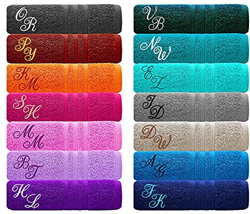 Lashuma Saunatuch personalisiert mit Monogramm, London Badetuch Blau - Marine, Handtuch 85x200